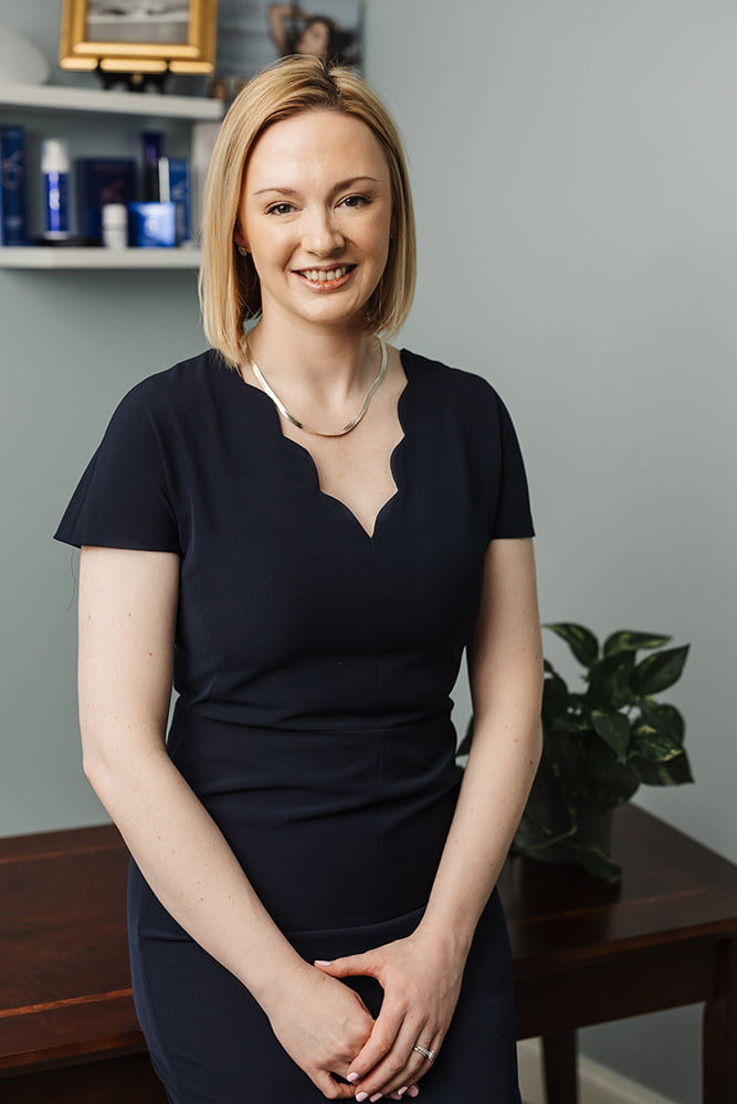 Female Plastic Surgeon Dr. Alannah Phelan at the medical practice in Quincy