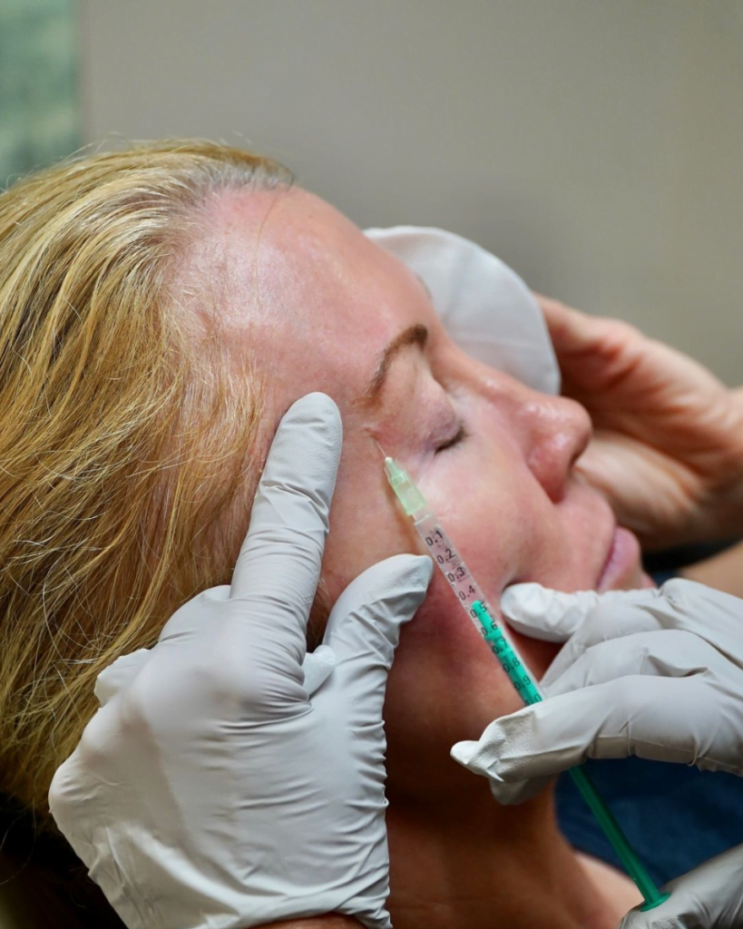 Female patient getting Botox Cosmetic injections at Boston Plastic Surgery